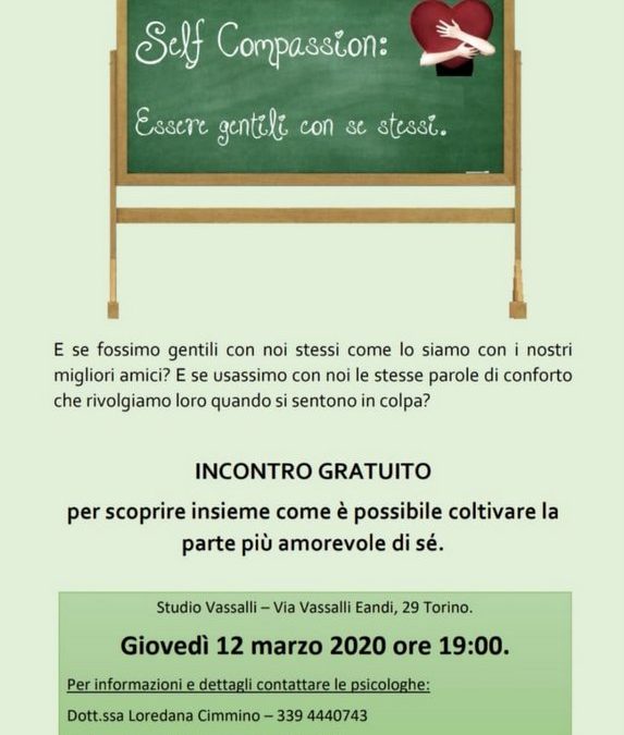 Incontro gratuito sulla SELF-COMPASSION